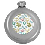 Leaf pattern  Round Hip Flask (5 oz)