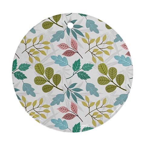 Leaf pattern  Round Ornament (Two Sides) from ArtsNow.com Back