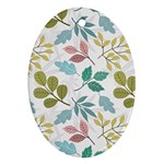 Leaf pattern  Oval Ornament (Two Sides)