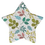 Leaf pattern  Star Ornament (Two Sides)