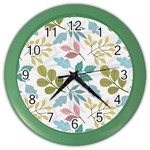 Leaf pattern  Color Wall Clock