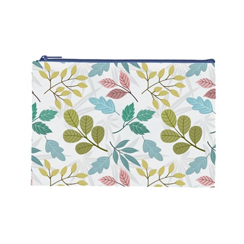 Leaf pattern  Cosmetic Bag (Large) from ArtsNow.com Front