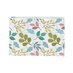 Leaf pattern  Cosmetic Bag (Large) from ArtsNow.com Front