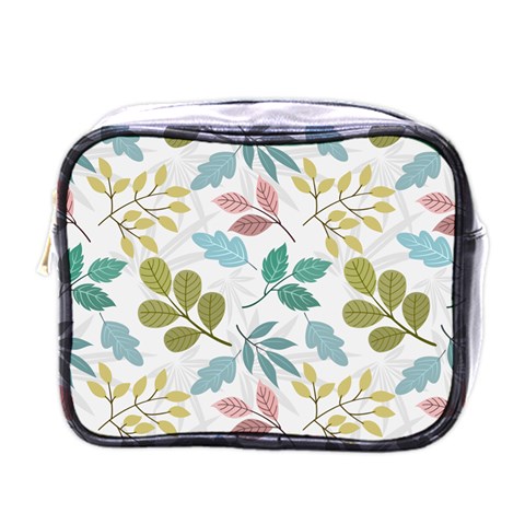 Leaf pattern  Mini Toiletries Bag (One Side) from ArtsNow.com Front