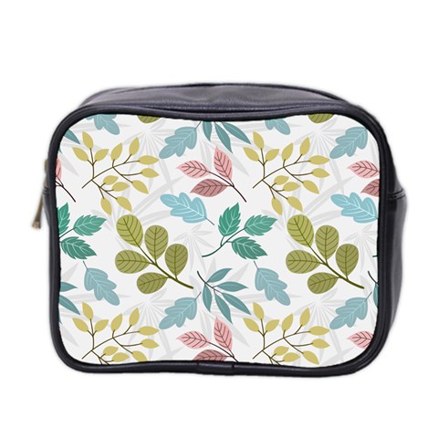 Leaf pattern  Mini Toiletries Bag (Two Sides) from ArtsNow.com Front