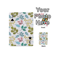 Leaf pattern  Playing Cards 54 Designs (Mini) from ArtsNow.com Front - Spade3