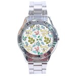 Leaf pattern  Stainless Steel Analogue Watch