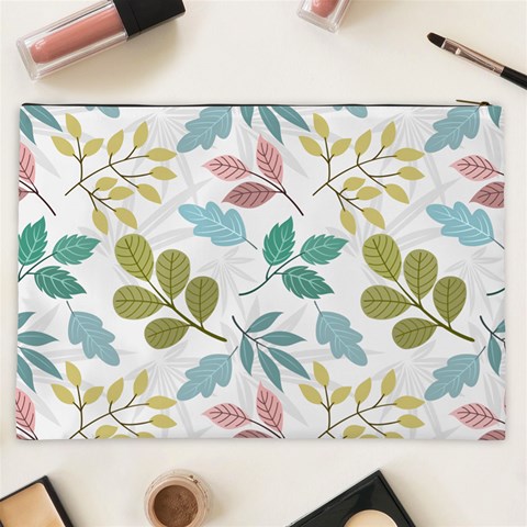 Leaf pattern  Cosmetic Bag (XXL) from ArtsNow.com Back