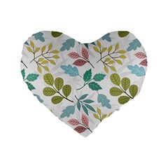 Leaf pattern  Standard 16  Premium Heart Shape Cushions from ArtsNow.com Front