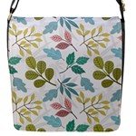 Leaf pattern  Flap Closure Messenger Bag (S)