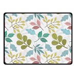 Leaf pattern  Two Sides Fleece Blanket (Small)