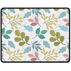 Leaf pattern  Two Sides Fleece Blanket (Medium) from ArtsNow.com 58.8 x47.4  Blanket Front