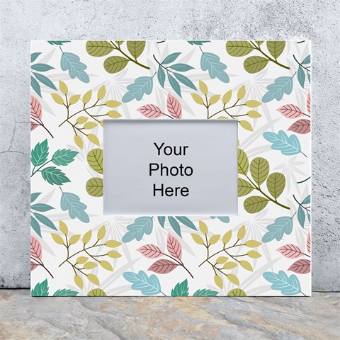 Leaf pattern  White Wall Photo Frame 5  x 7  from ArtsNow.com Front