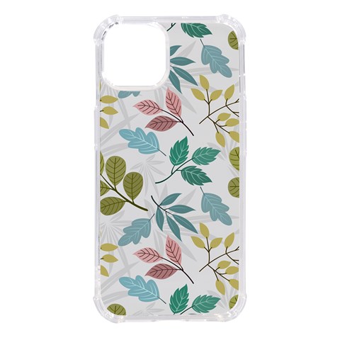 Leaf pattern  iPhone 14 TPU UV Print Case from ArtsNow.com Front