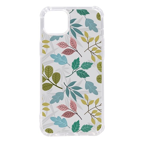 Leaf pattern  iPhone 14 Plus TPU UV Print Case from ArtsNow.com Front