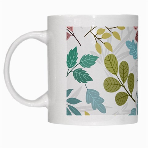 Leaf seamless pattern  White Mug from ArtsNow.com Left