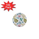 Leaf seamless pattern  1  Mini Buttons (100 pack) 