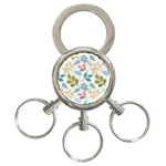 Leaf seamless pattern  3-Ring Key Chain