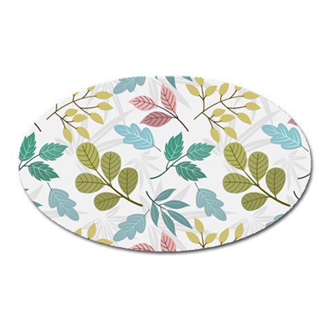 Leaf seamless pattern  Oval Magnet from ArtsNow.com Front