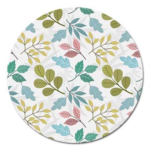 Leaf seamless pattern  Magnet 5  (Round) from ArtsNow.com Front