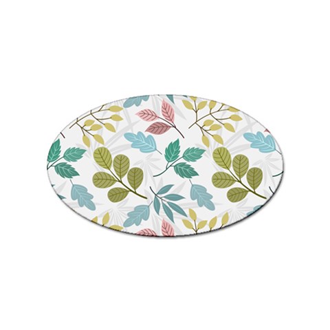 Leaf seamless pattern  Sticker Oval (10 pack) from ArtsNow.com Front