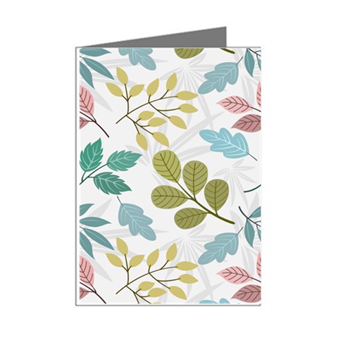 Leaf seamless pattern  Mini Greeting Cards (Pkg of 8) from ArtsNow.com Right