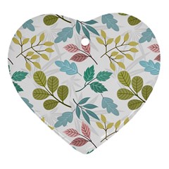 Leaf seamless pattern  Heart Ornament (Two Sides) from ArtsNow.com Back