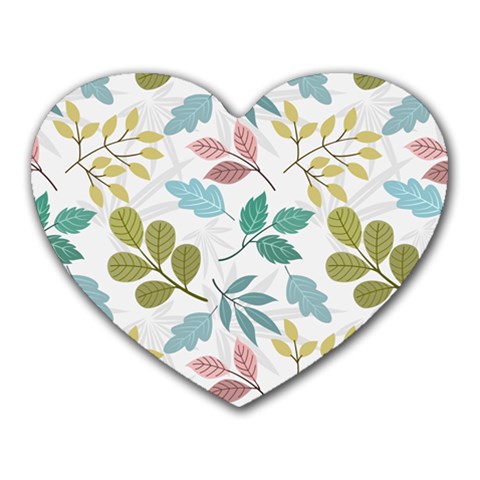 Leaf seamless pattern  Heart Mousepad from ArtsNow.com Front