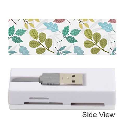 Leaf seamless pattern  Memory Card Reader (Stick) from ArtsNow.com Front