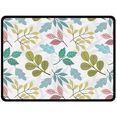 Leaf seamless pattern  Two Sides Fleece Blanket (Large) from ArtsNow.com 80 x60  Blanket Front