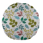 Leaf seamless pattern  Large 18  Premium Flano Round Cushions