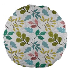 Leaf seamless pattern  Large 18  Premium Flano Round Cushions from ArtsNow.com Back