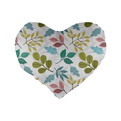 Leaf seamless pattern  Standard 16  Premium Flano Heart Shape Cushions from ArtsNow.com Back