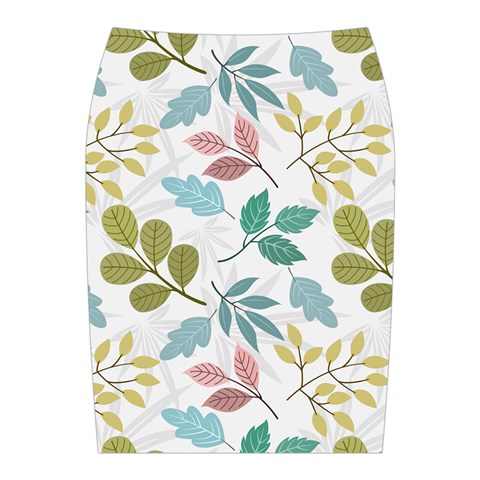 Leaf seamless pattern  Midi Wrap Pencil Skirt from ArtsNow.com Back