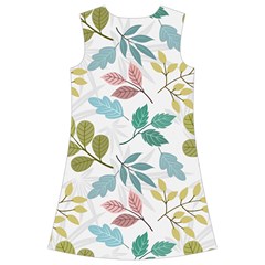 Leaf seamless pattern  Kids  Short Sleeve Velvet Dress from ArtsNow.com Back