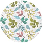 Leaf seamless pattern  Wooden Bottle Opener (Round)