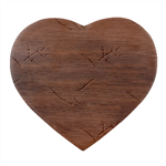 Leaf seamless pattern  Heart Wood Jewelry Box