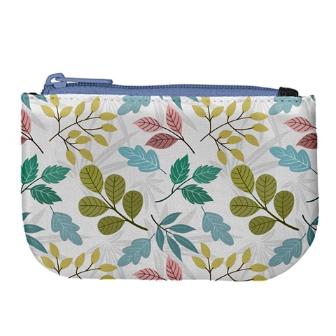 Leaf seamless pattern  Large Coin Purse from ArtsNow.com Front