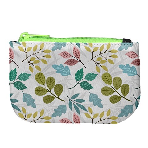 Leaf seamless pattern  Large Coin Purse from ArtsNow.com Front