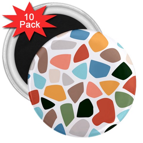 Shapes Seamless Pattern 3  Magnets (10 pack)  from ArtsNow.com Front