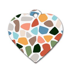 Shapes Seamless Pattern Dog Tag Heart (Two Sides) from ArtsNow.com Front