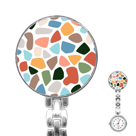 Shapes Seamless Pattern Stainless Steel Nurses Watch from ArtsNow.com Front