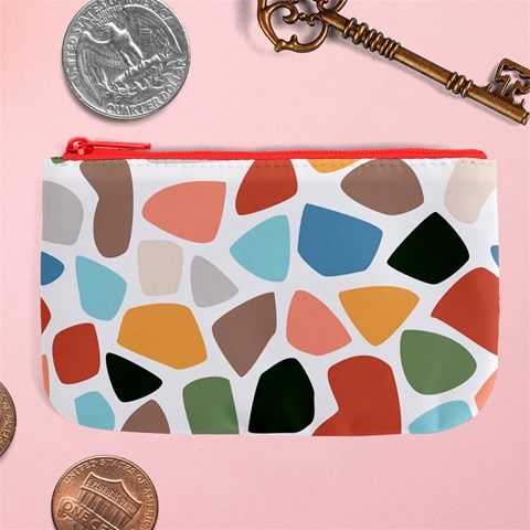 Shapes Seamless Pattern Large Coin Purse from ArtsNow.com Front