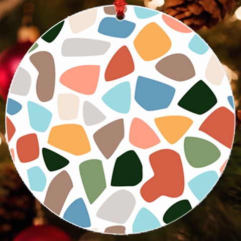 Shapes Seamless Pattern UV Print Acrylic Ornament Round from ArtsNow.com Front