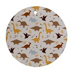 Seamless Dino Pattern Ornament (Round)