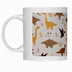 Seamless Dino Pattern White Mug from ArtsNow.com Left