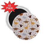 Seamless Dino Pattern 2.25  Magnets (10 pack) 