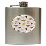 Seamless Dino Pattern Hip Flask (6 oz)