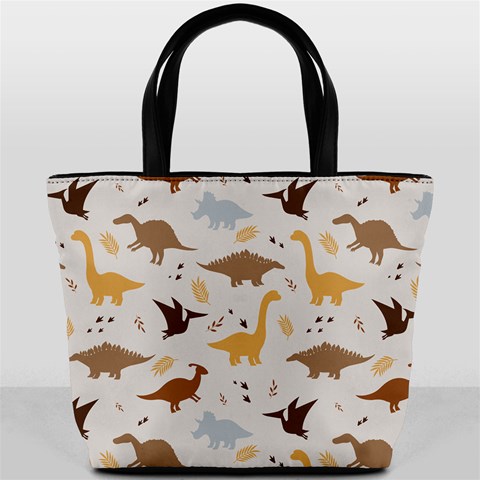 Seamless Dino Pattern Bucket Bag from ArtsNow.com Back