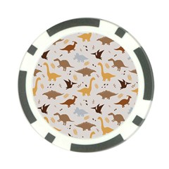 Seamless Dino Pattern Poker Chip Card Guard (10 pack) from ArtsNow.com Front